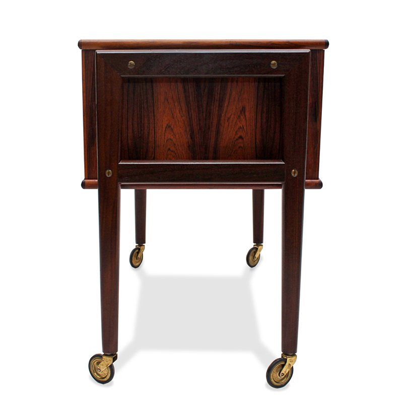 MCM Danish Rosewood & Walnut Two Drawer Chest with Casters