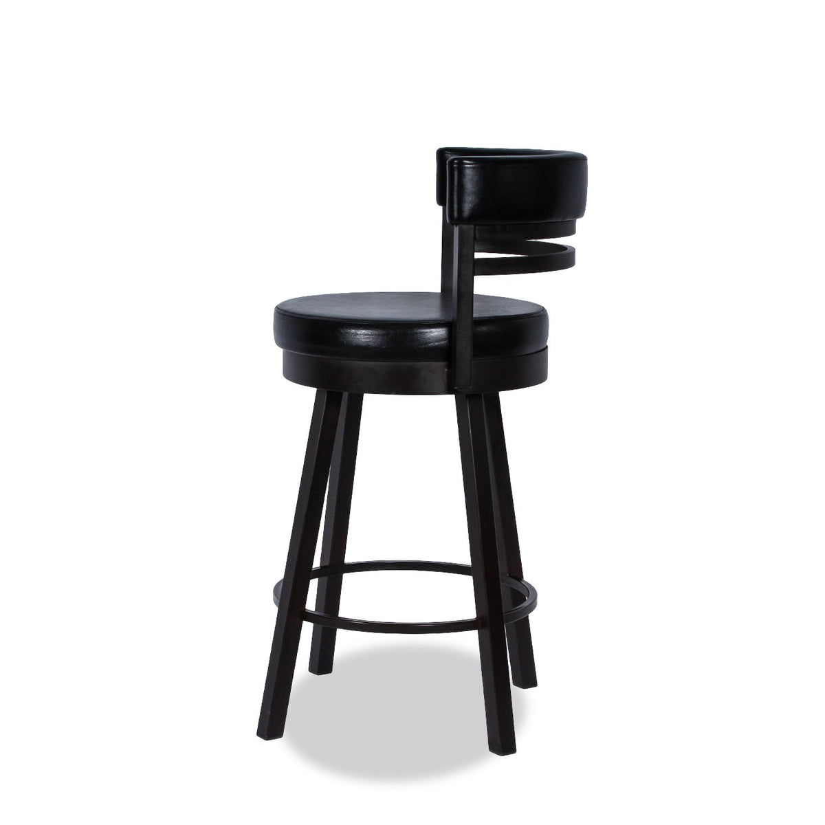 Amisco Link Swivel Leather Barstools, Set of 6