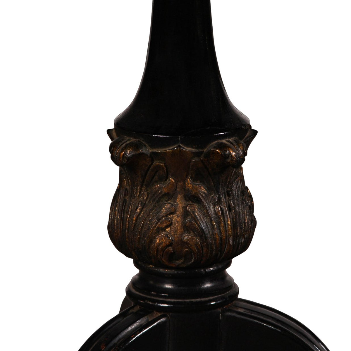 Antique Chinese Chinoiserie Ebonised and Lacquered Side Table