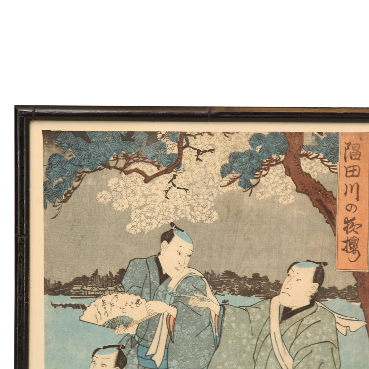 Antique Kuniyoshi Japanese Woodblock Print Diptych