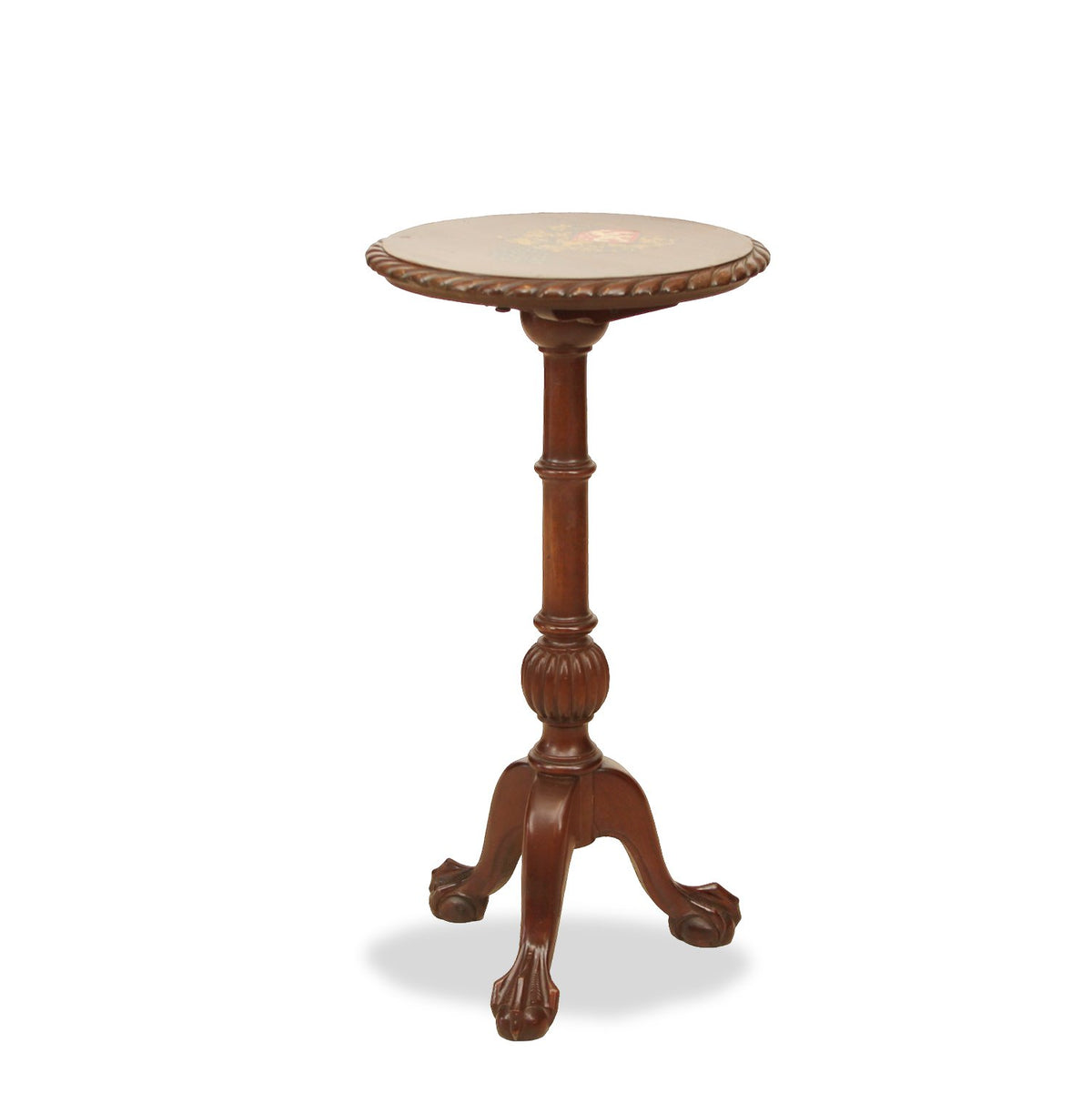 Antique Sheraton Revival Hardwood Tripod Side End Lamp Wine Table 19thC