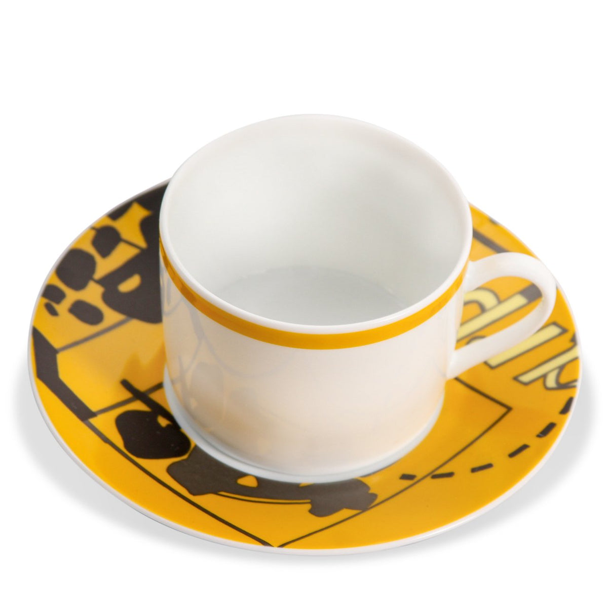 Set of 10 Bernardaud Coffee Cups and 10 Saucers
