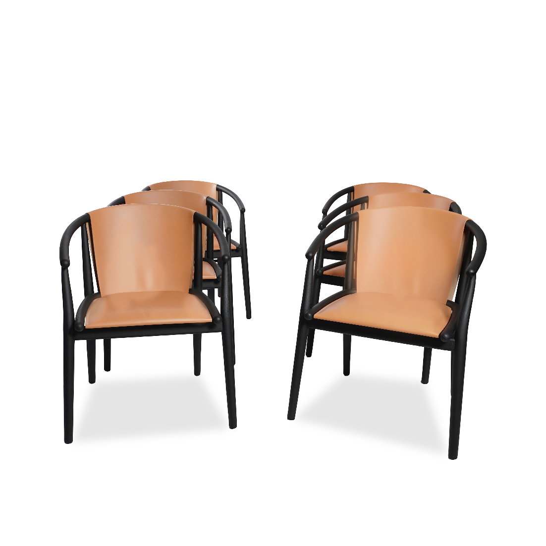 B&B Italia Jens Dining Chairs by Antonio Citterio, Set of 6 (New Condition)