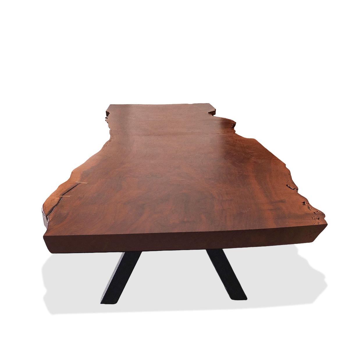 Custom 16.25 Feet Double Slab Claro Walnut with Cantilever Base Table - George Nakashima Inspired