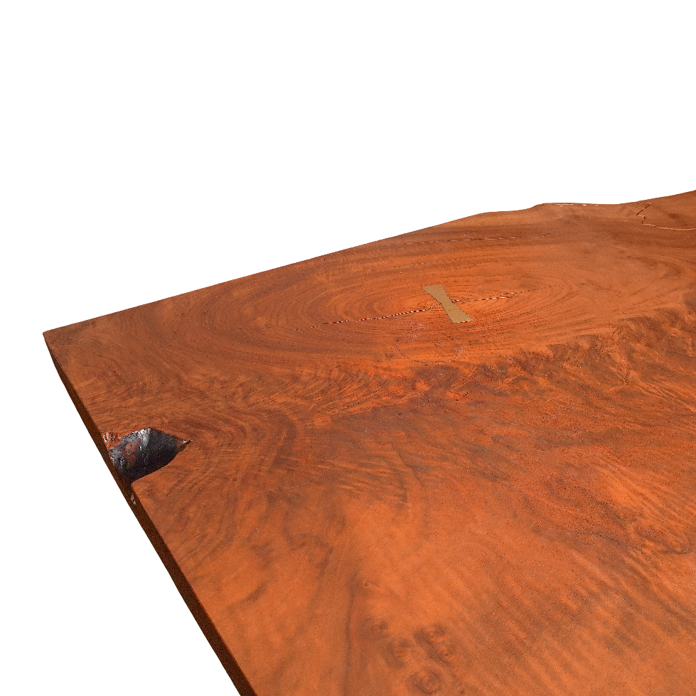 Custom 16.25 Feet Double Slab Claro Walnut with Cantilever Base Table - George Nakashima Inspired