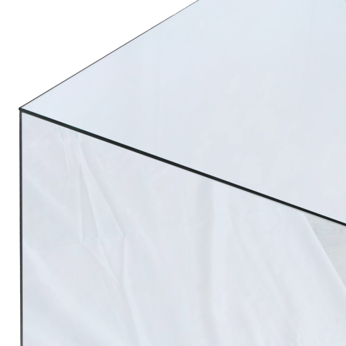 Custom NYC Triangle Mirrored Side Tables, Pair of