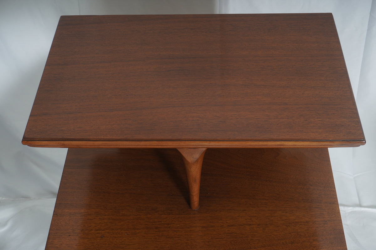 Kent Coffey Continental Mid-Century Walnut Nightstand, Pair of