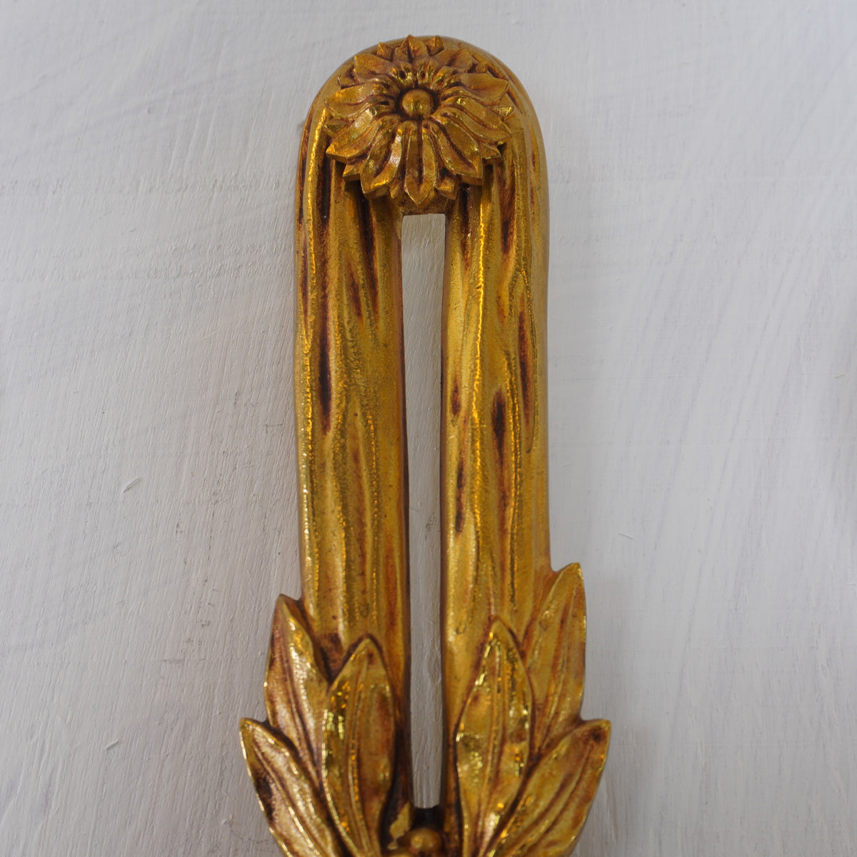 Luminaire d'Art Hunter Horn Gilt Sconces, Pair of