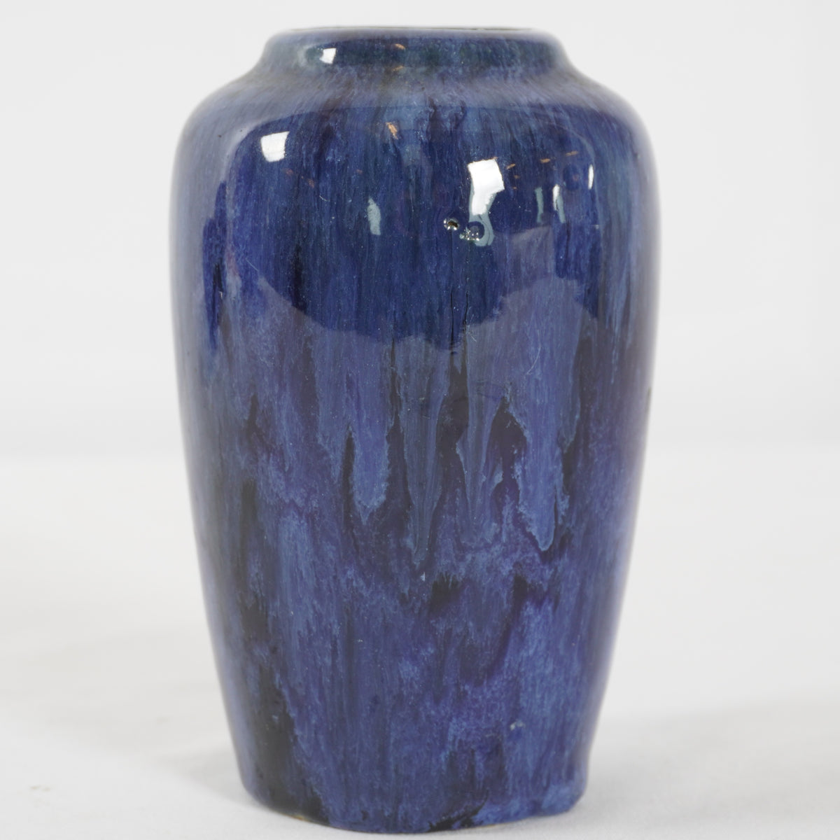 Vintage McCoy Drip Glaze Cobalt Blue Onyx Art Pottery Collection, Set of 4