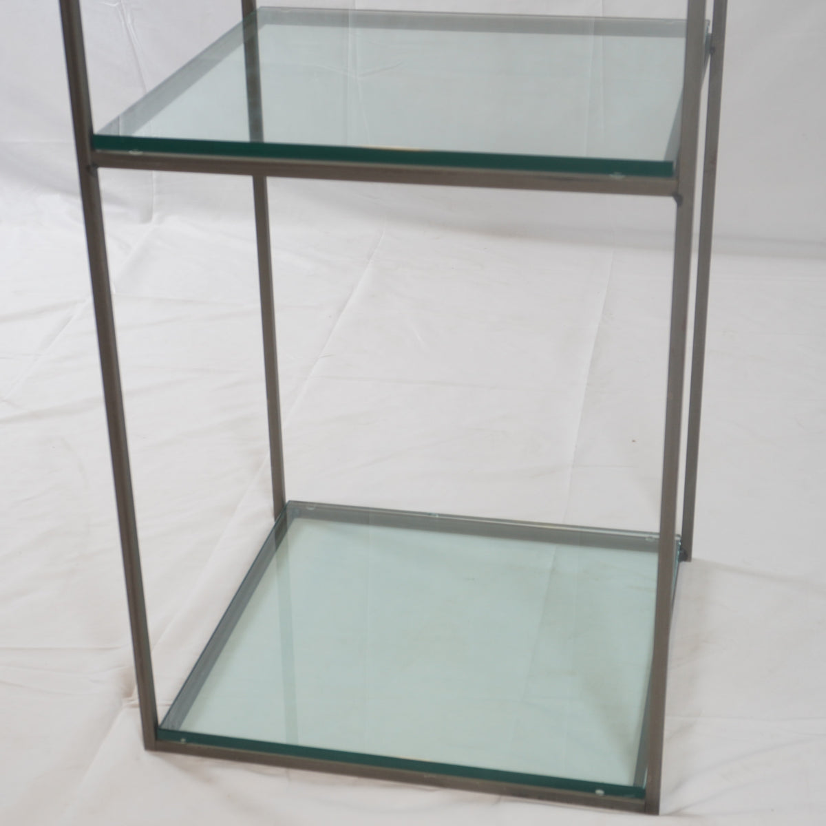 Charleston Forge Spectrum Contemporary Steel Glass Etagere