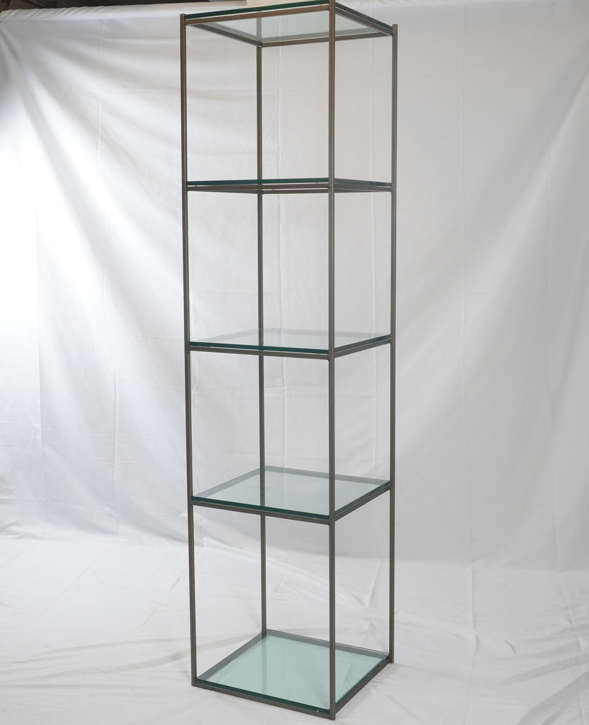 Charleston Forge Spectrum Contemporary Steel Glass Etagere