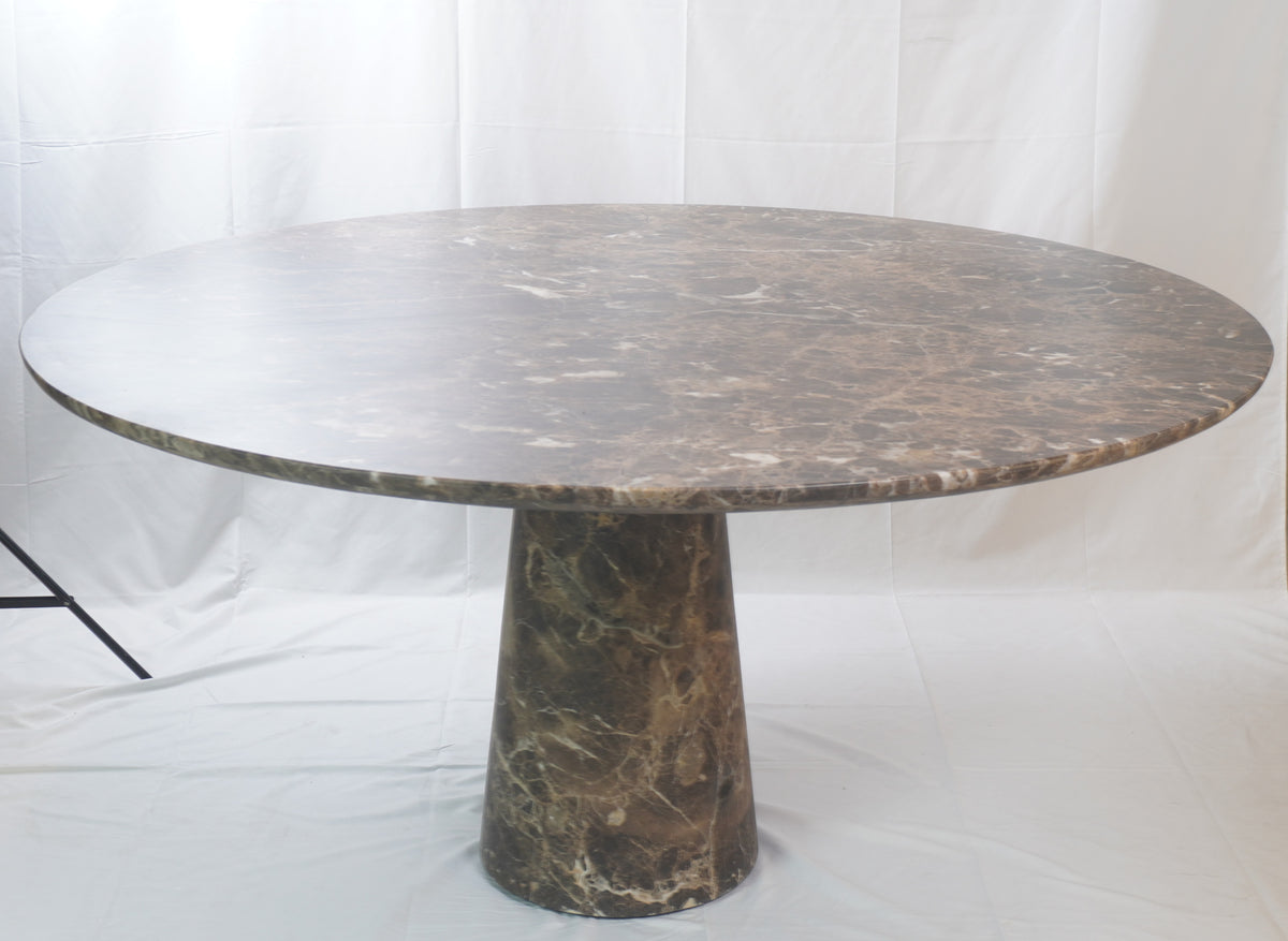 Restoration Hardware Cellini Italian Travertine Round Dining Table