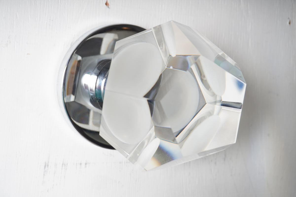 Visual Comfort Space Age Glass Sconce with Chrome Base (5 Available)