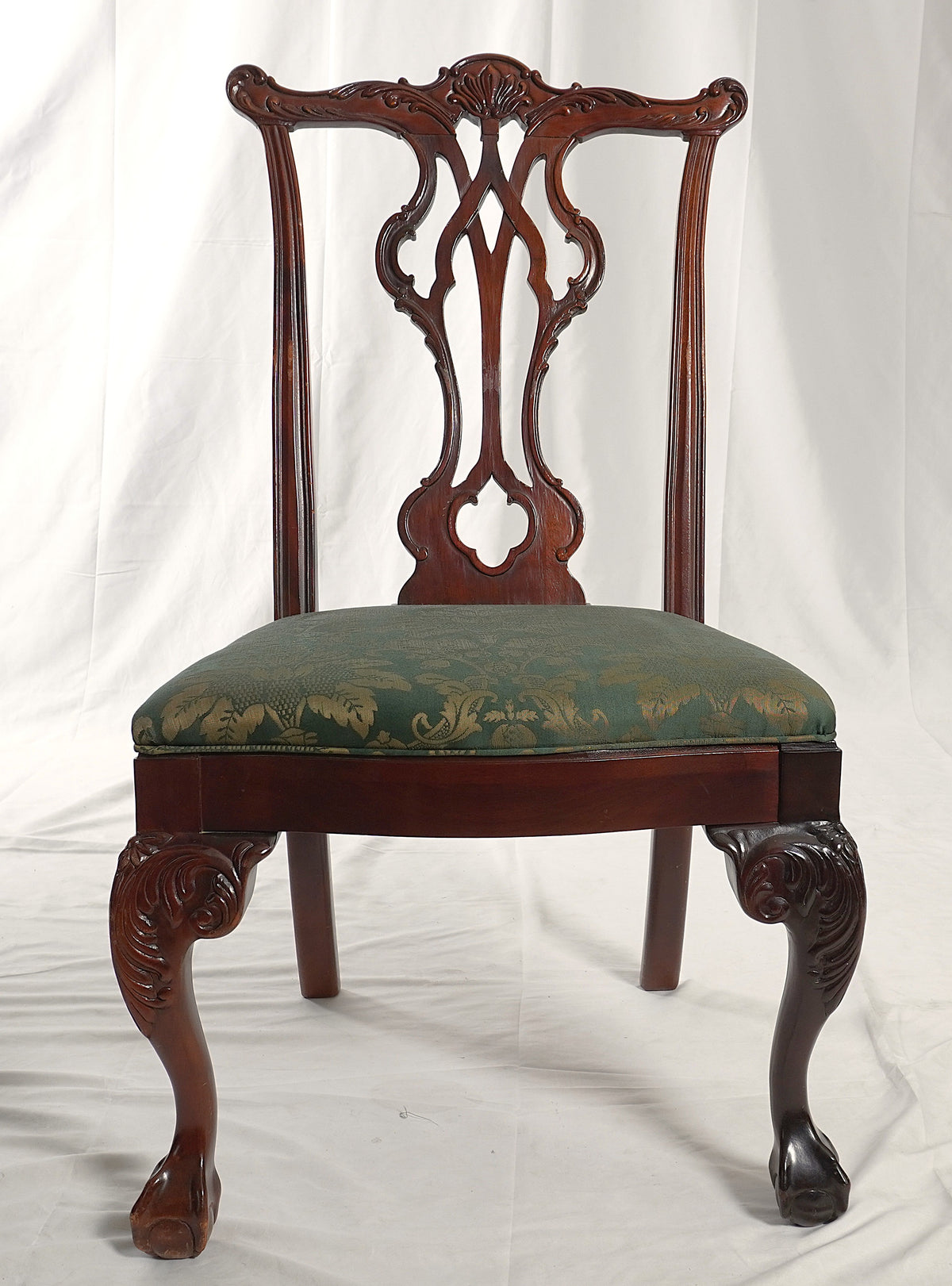 Vintage Chippendale Style Ball & Claw Hand Carved Armchairs and Dining Chairs from Thomasville, Set of 10