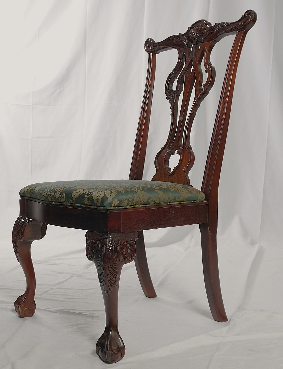 Vintage Chippendale Style Ball & Claw Hand Carved Armchairs and Dining Chairs from Thomasville, Set of 10