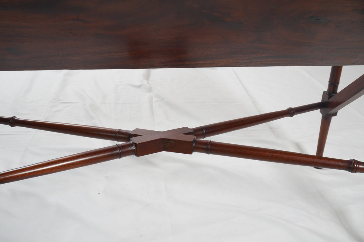 Antique Victorian Style Mahogany Library Book Trough or Record Stand