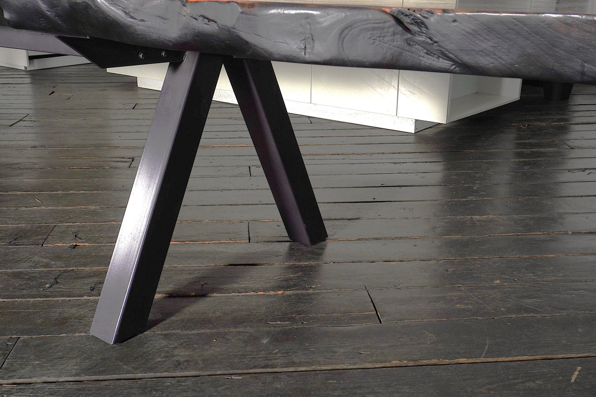 Custom 16.25 Feet Double Slab Claro Walnut with Cantilever Base Table - George Nakashima Inspired