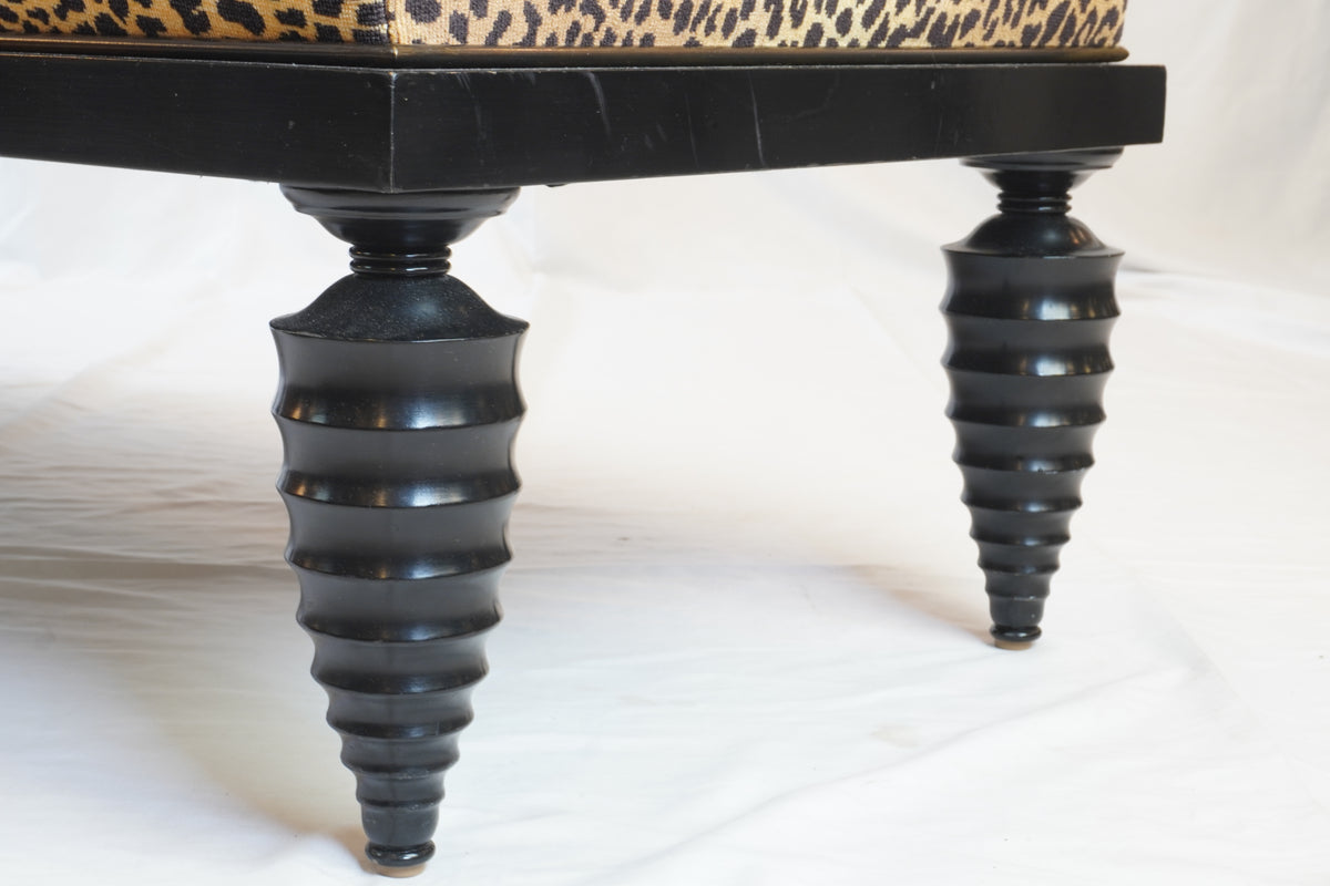 Marbello Design Leopard Bench with Spindle Legs