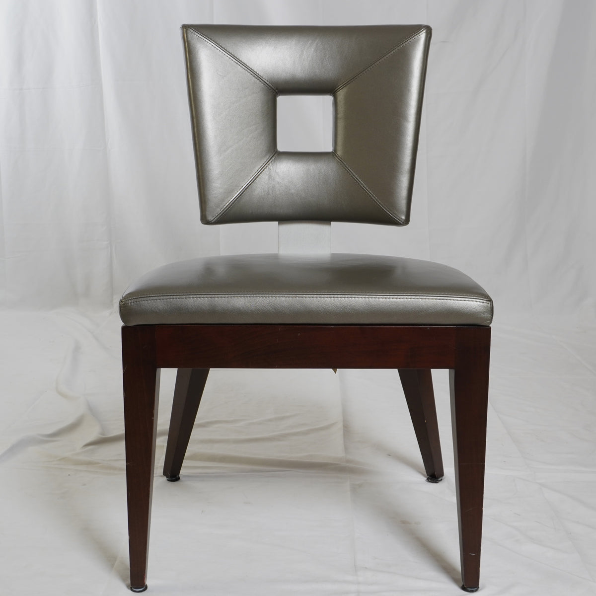 David Edwards Ocean Leather Dining Chairs, Set of 8