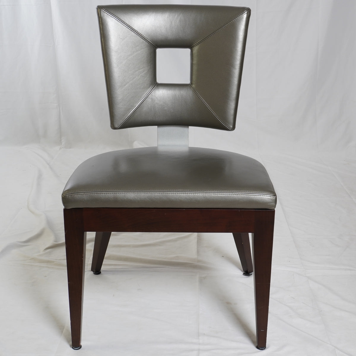 David Edwards Ocean Leather Dining Chairs, Set of 8