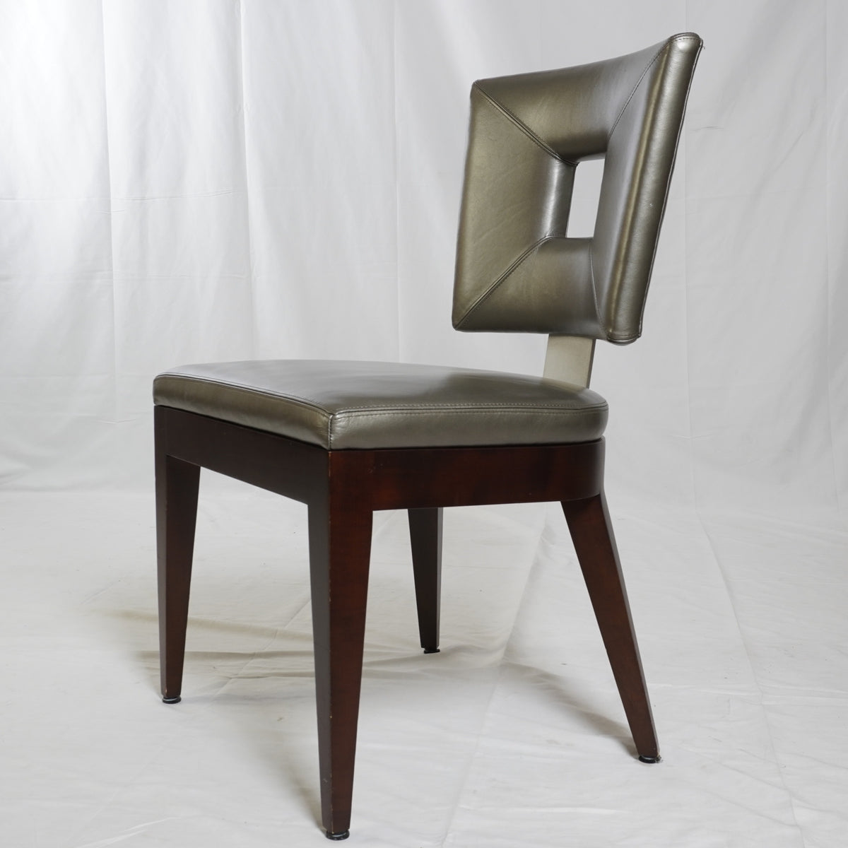 David Edwards Ocean Leather Dining Chairs, Set of 8