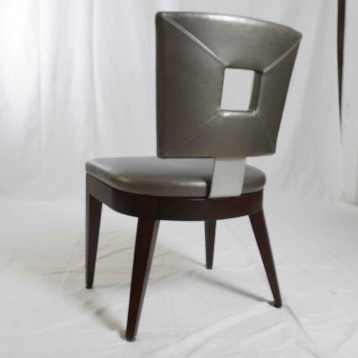 David Edwards Ocean Leather Dining Chairs, Set of 8