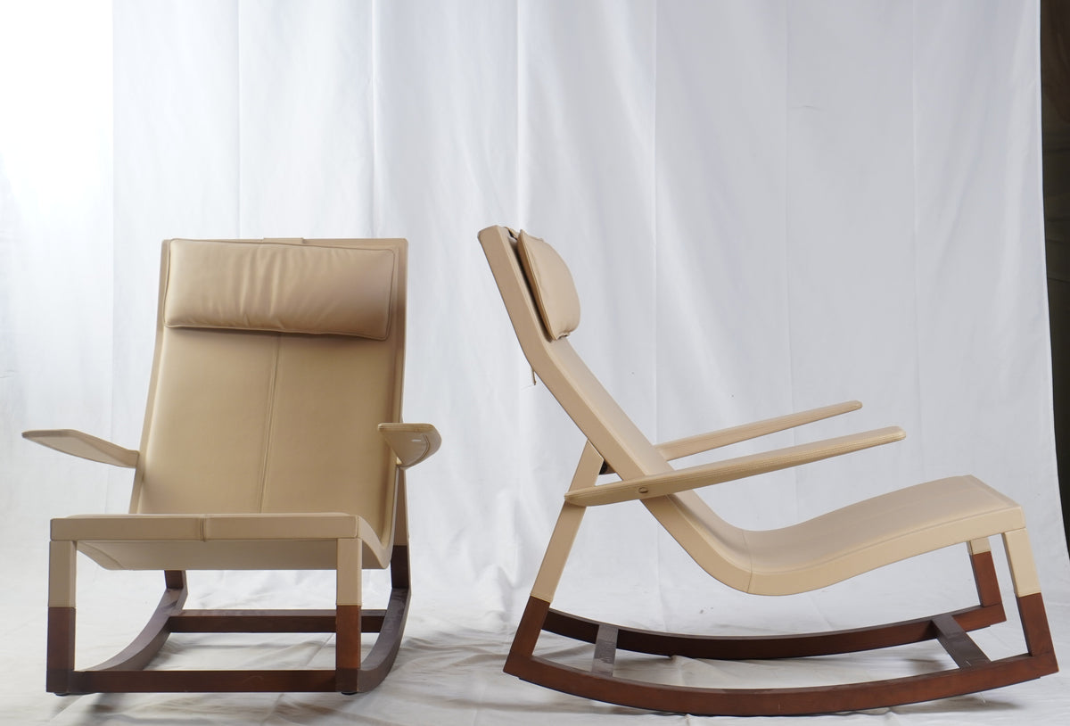 Poltrona Frau 'Don'do' Rocking Chairs, Pair of