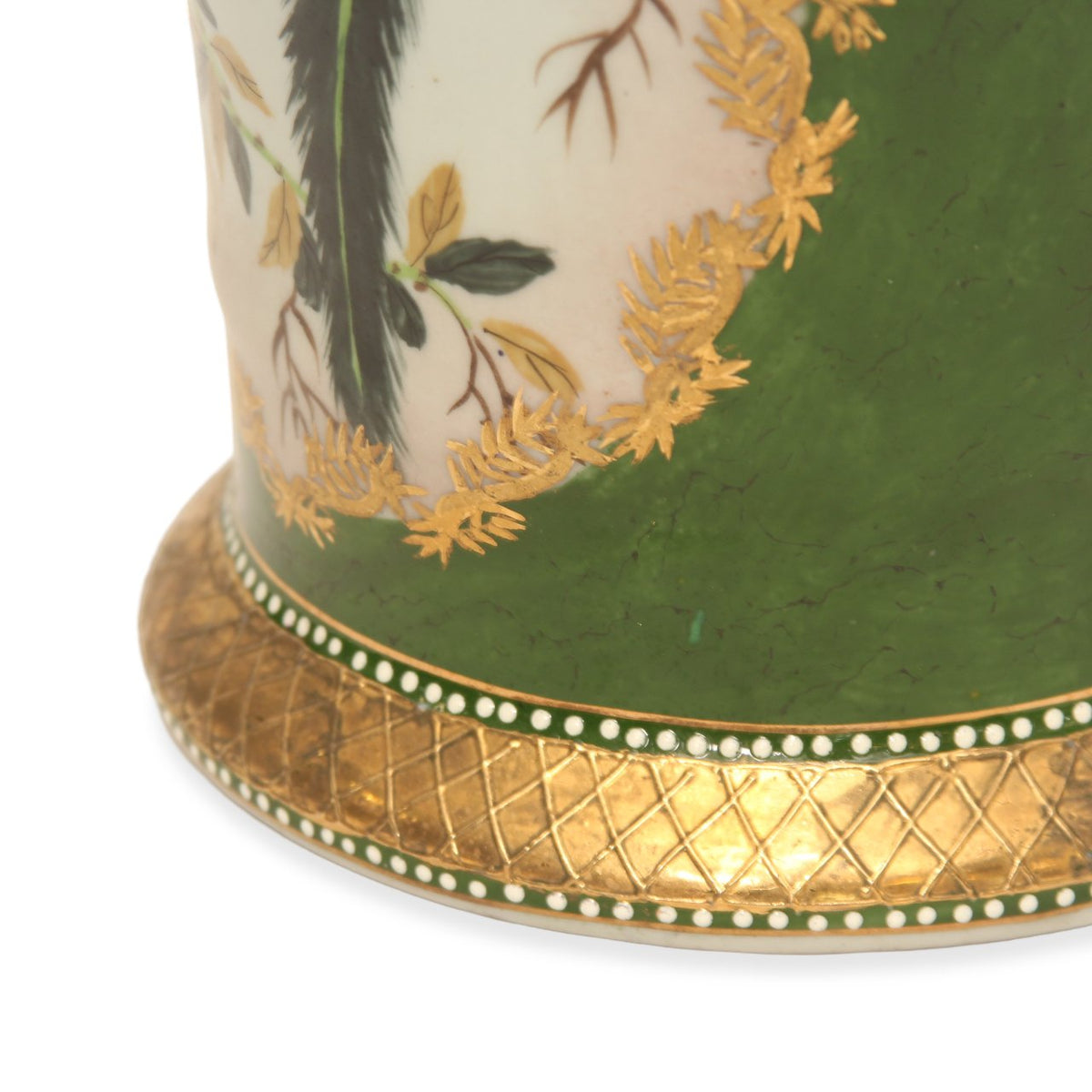 Dominie's Hand Painted Porcelain Cache Pots Vases, Pair