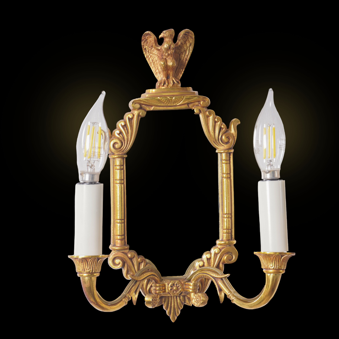 Luminaire d'Art French Empire Style Eagle Sconces, Pair of