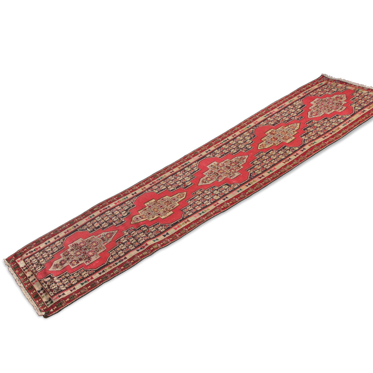 Hand Knotted Meshkin Persian Wool Runner Carpet (2 ft 8 in x 9 ft 6 in)