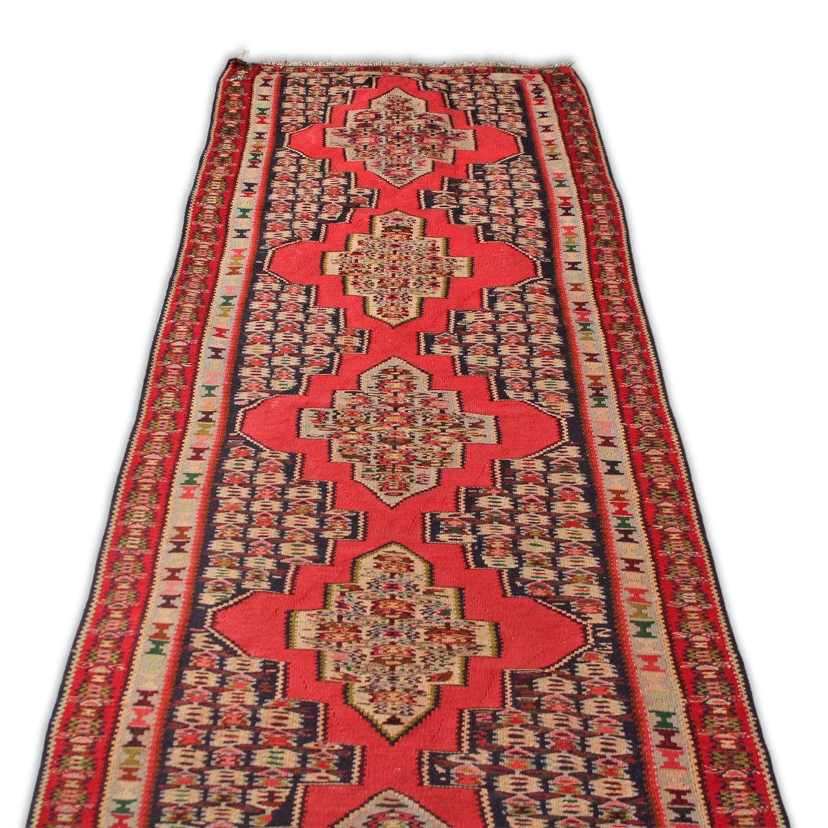 Hand Knotted Meshkin Persian Wool Runner Carpet (2 ft 8 in x 9 ft 6 in)
