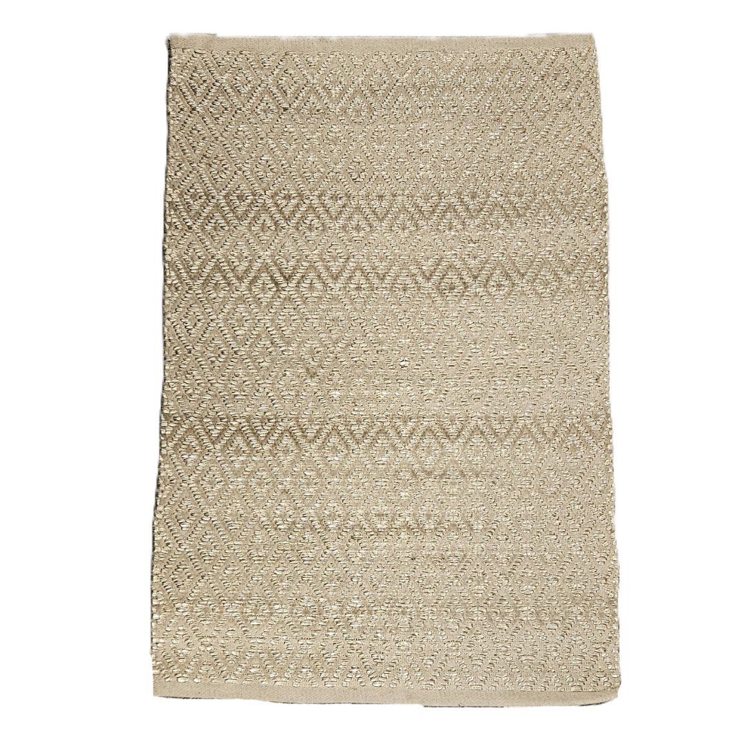Handwoven Dash & Albert Optic Diamond Mat Carpet (3 ft 2 in x 2 ft 1 in)
