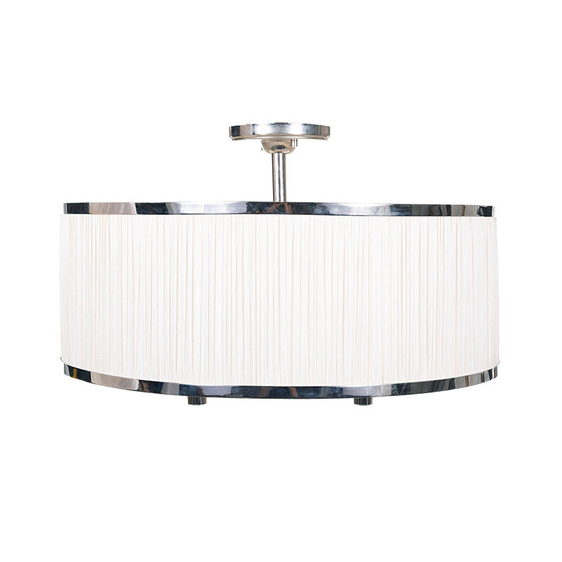 Hastings 6-light Round Shade Drum Chandelier with Historic Nickel Finish