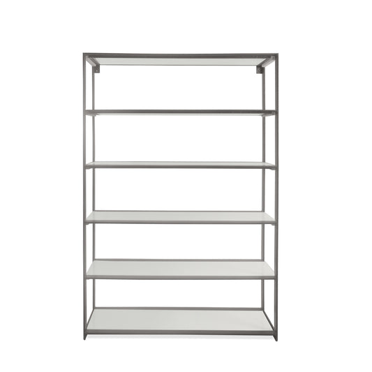 Hawthorn Black Scribed Bookshelf with White Marble from Ben Soleimani