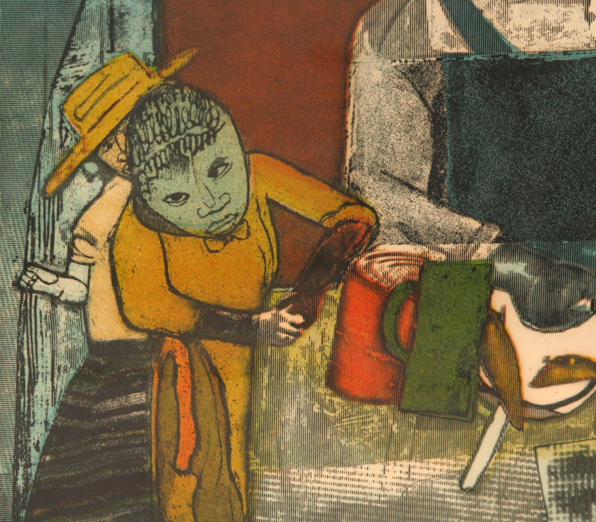 Romare Bearden The Family Etching & Aquatint