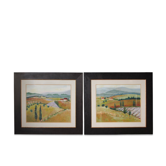 Kris Taylor Diptych Print - Tuscany Afternoon I & Afternoon II