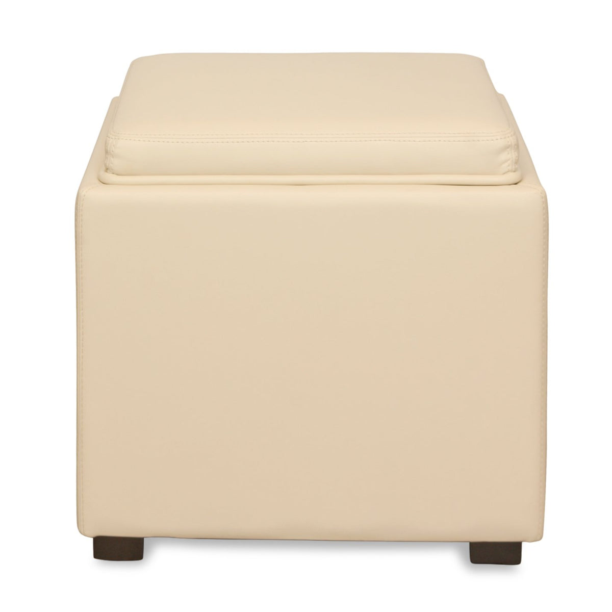 Leather Ottoman or Side Table
