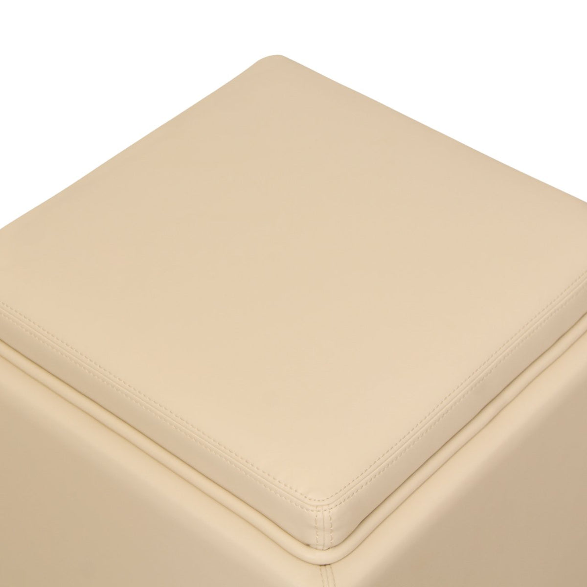 Leather Ottoman or Side Table