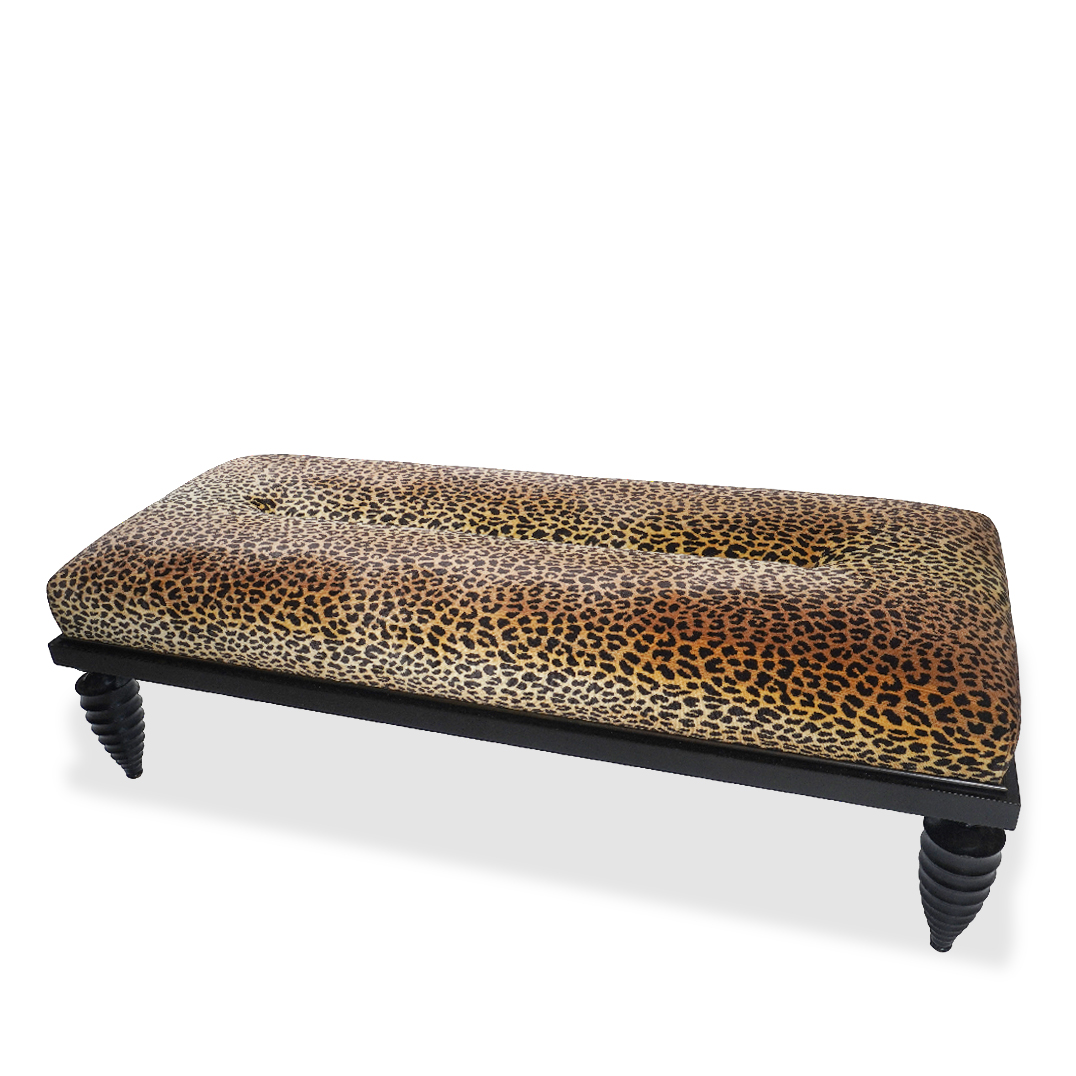 Marbello Design Leopard Bench with Spindle Legs
