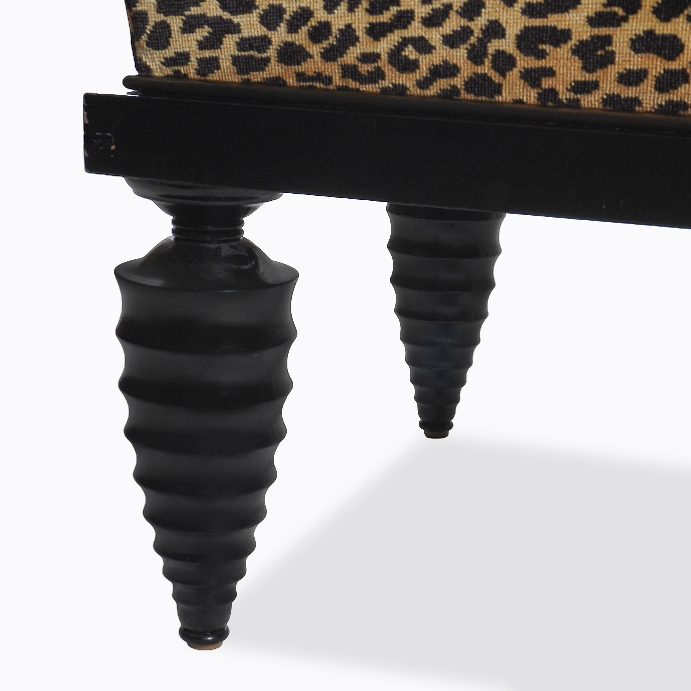 Marbello Design Leopard Bench with Spindle Legs