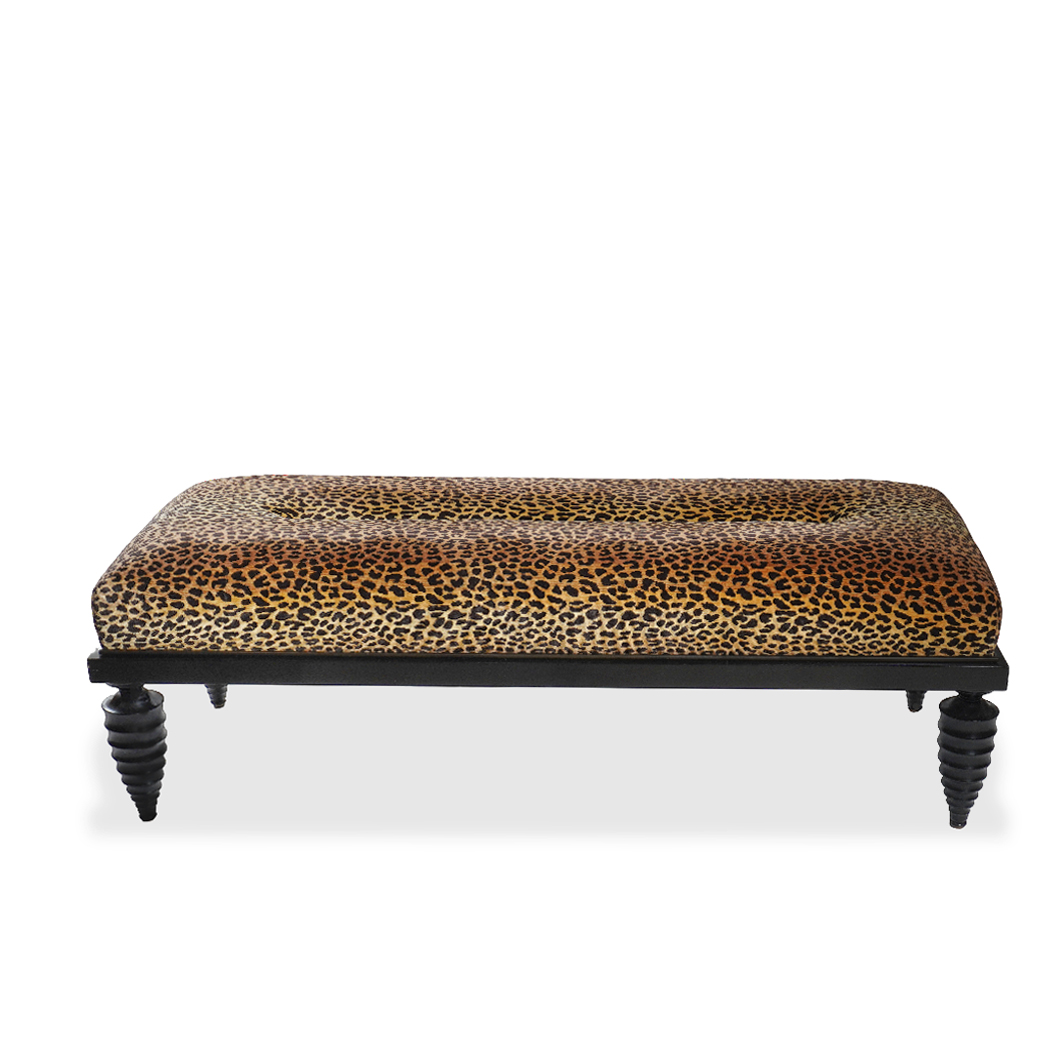Marbello Design Leopard Bench with Spindle Legs