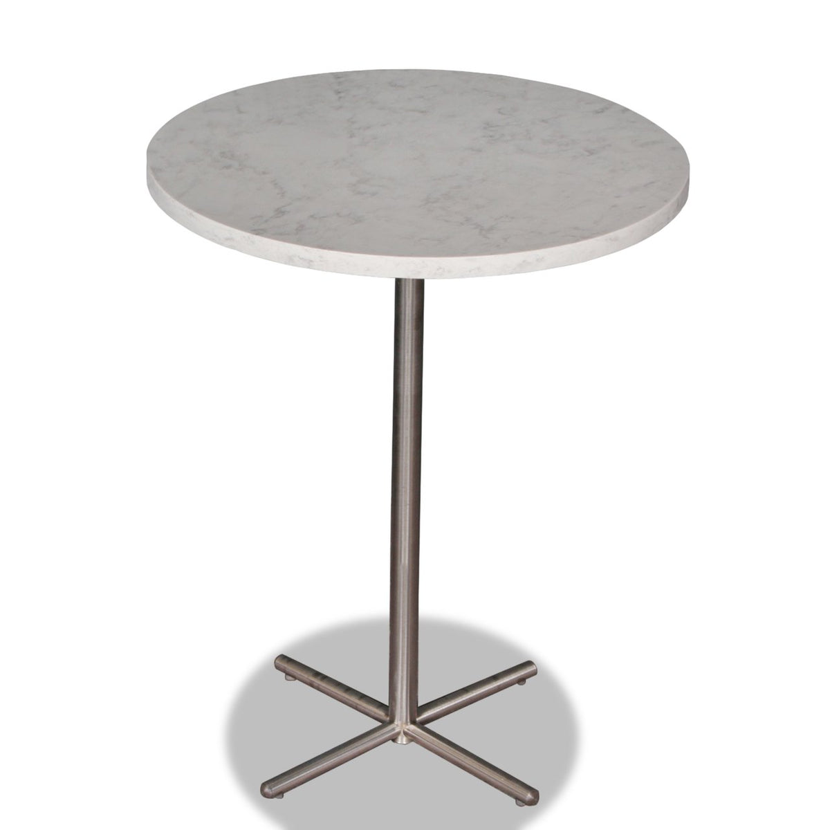 Marbled Quartz Round Side Table from R&B