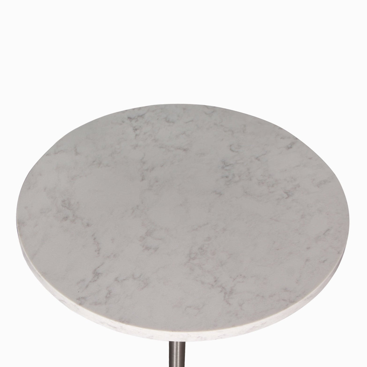 Marbled Quartz Round Side Table from R&B