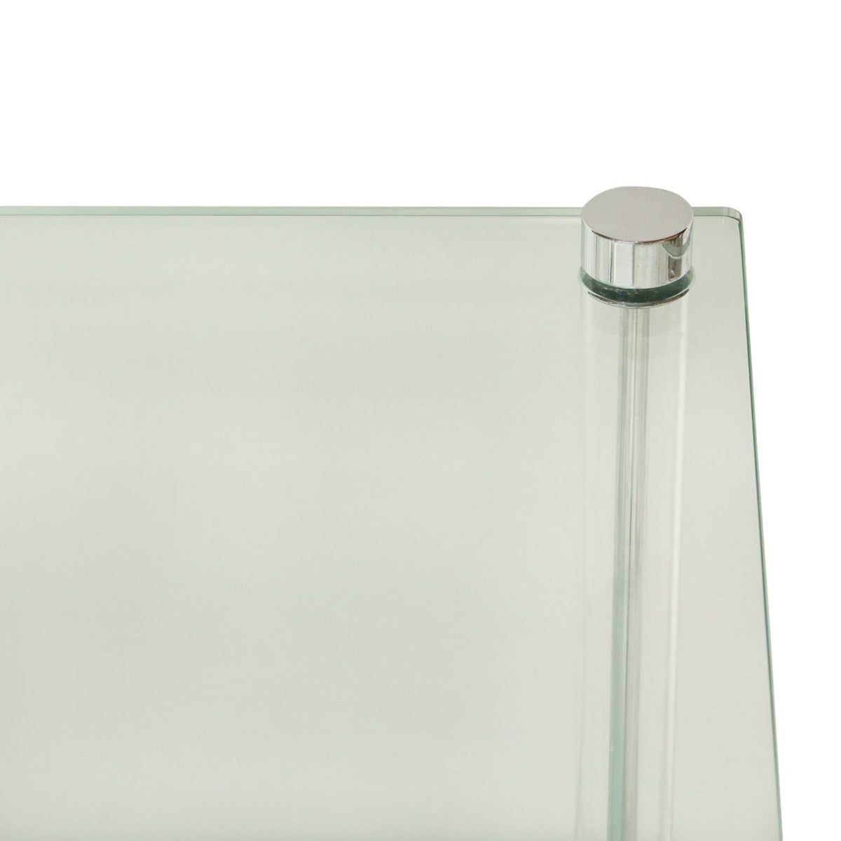 Mason-Art Modern Two-Tier Chrome and Glass Side Table