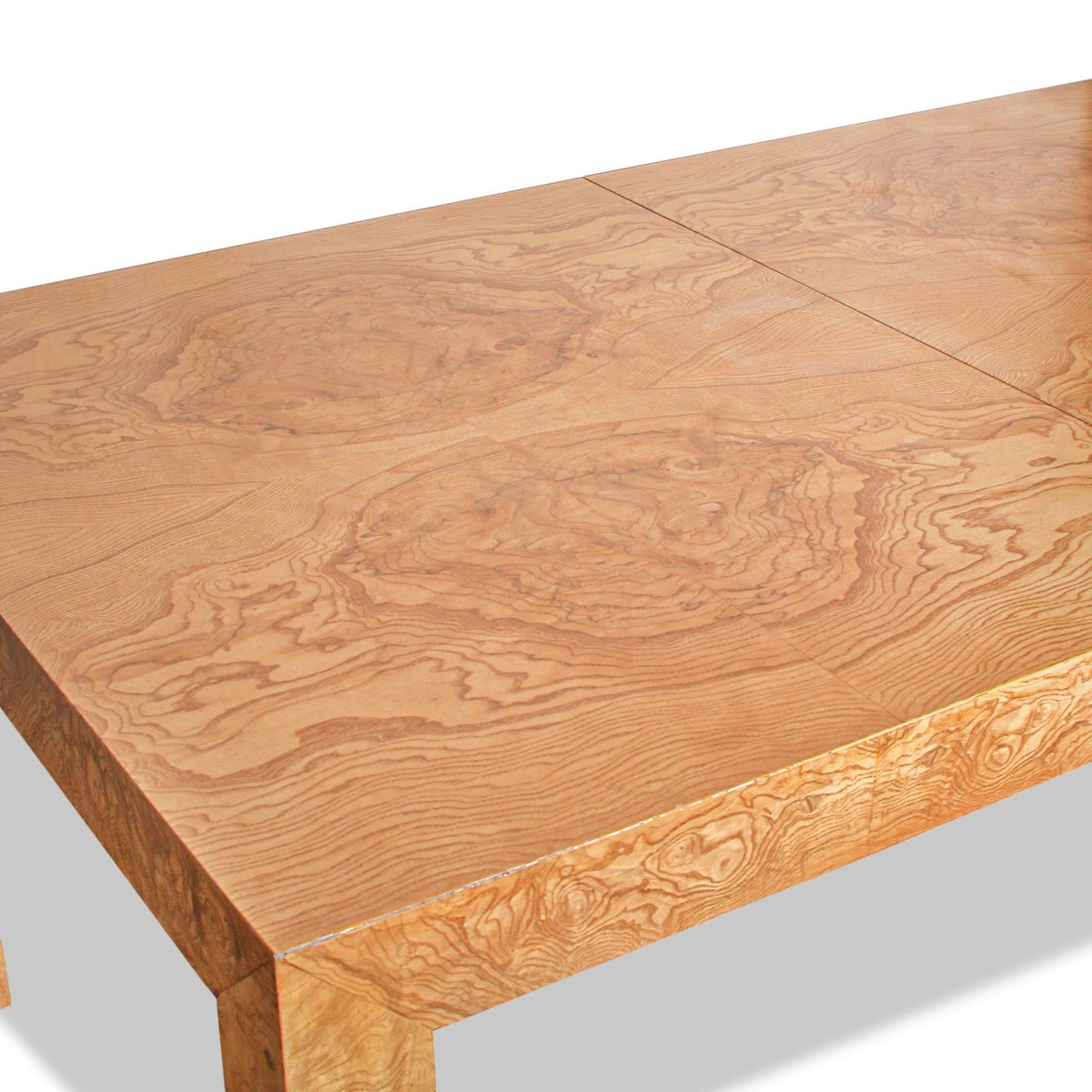 Milo Baughman Olivewood Double Extension Dining Table C1970s