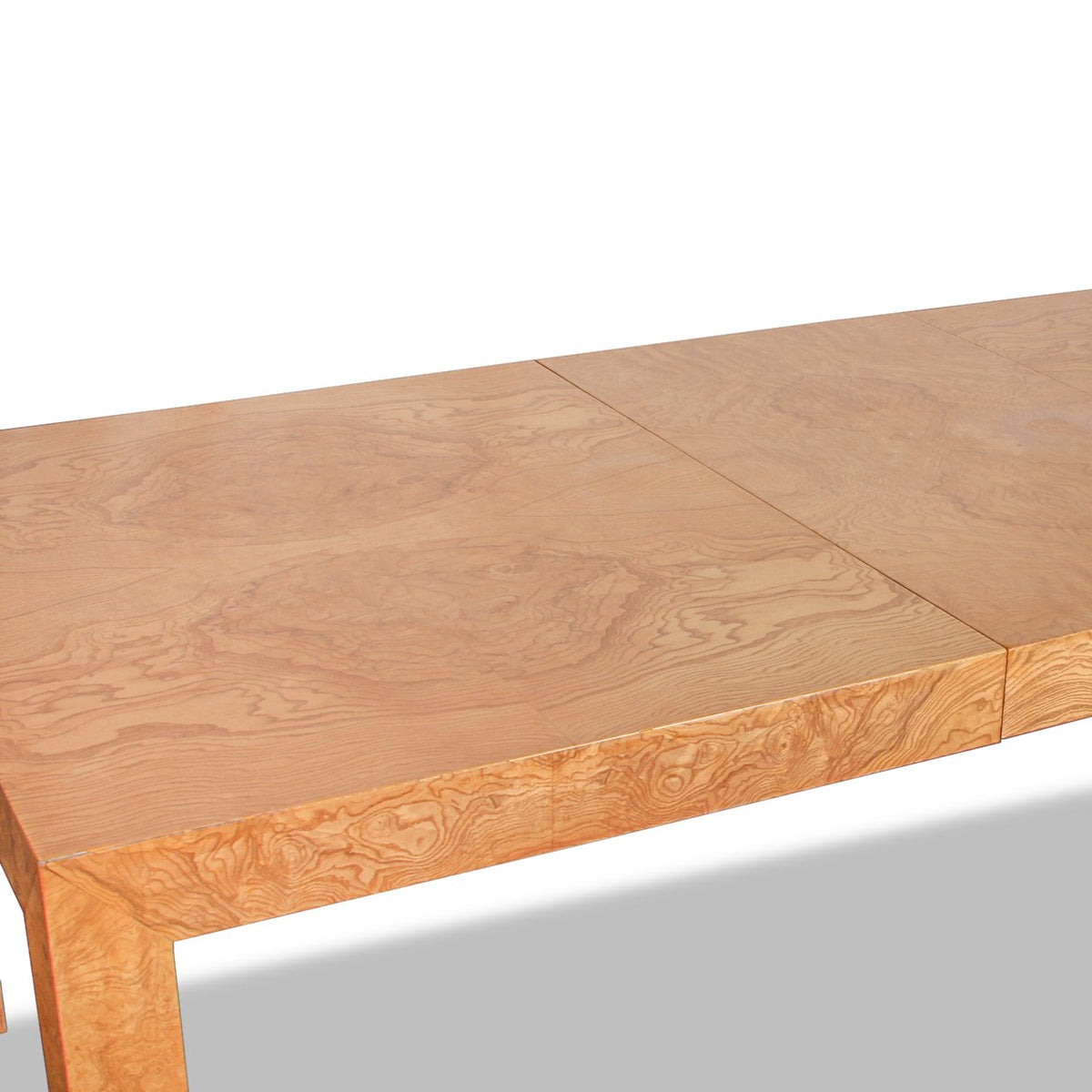 Milo Baughman Olivewood Double Extension Dining Table C1970s