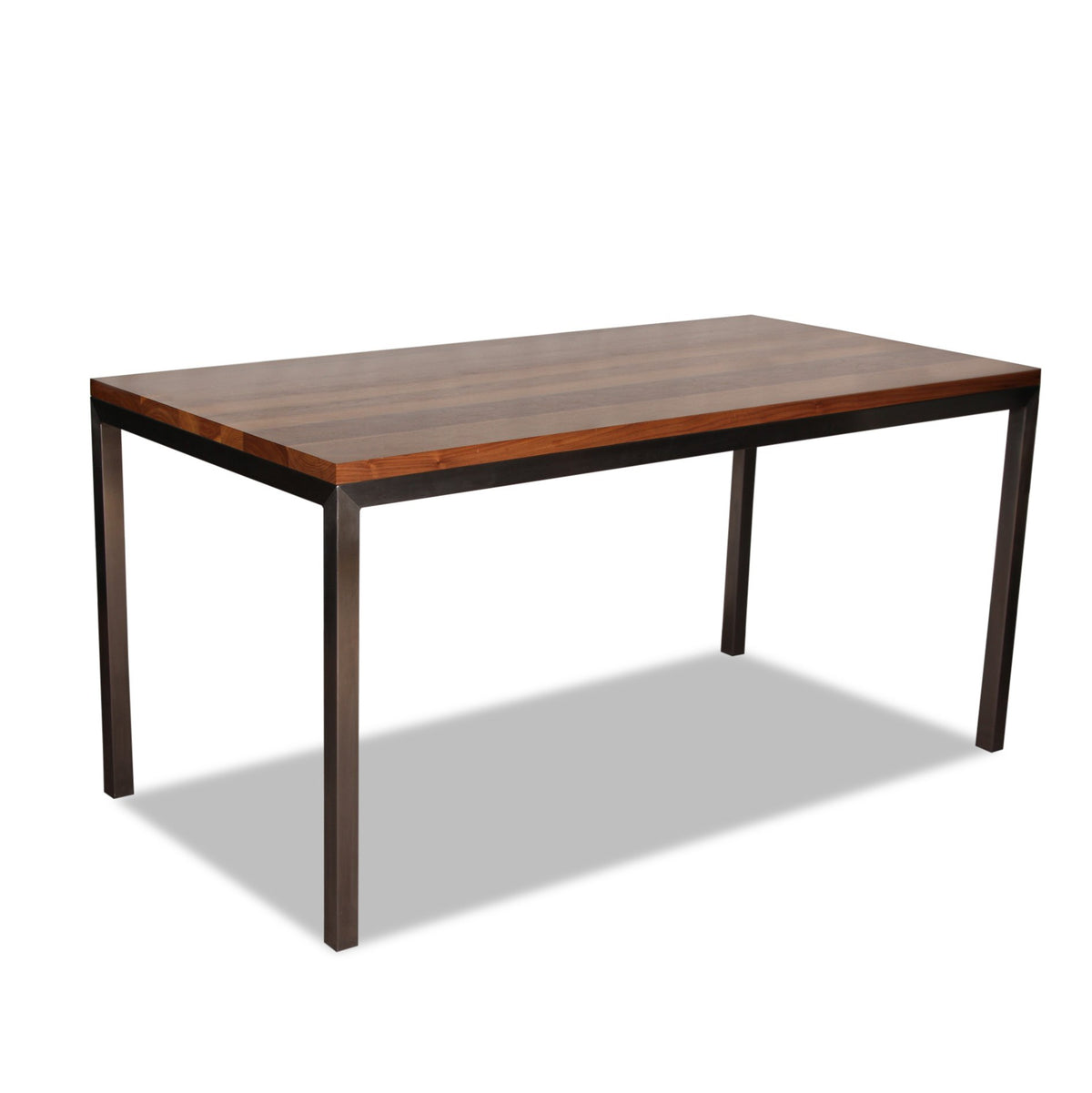 Milo Baughman Style Parsons Dining Table with Walnut Top from R&B - 2 Available