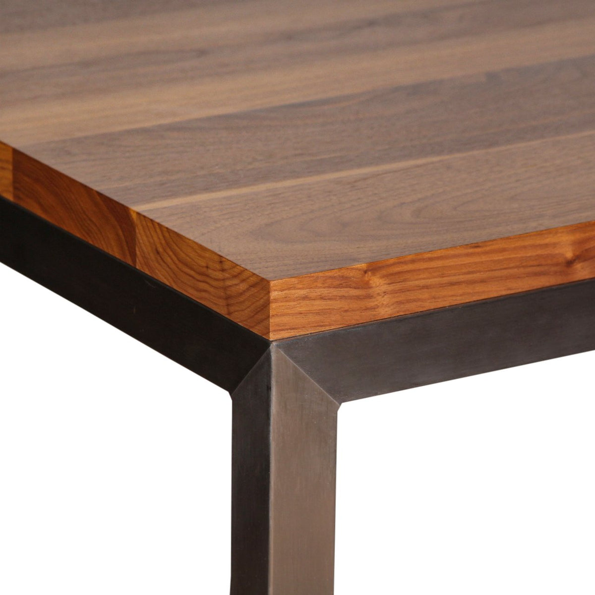 Milo Baughman Style Parsons Dining Table with Walnut Top from R&B - 2 Available