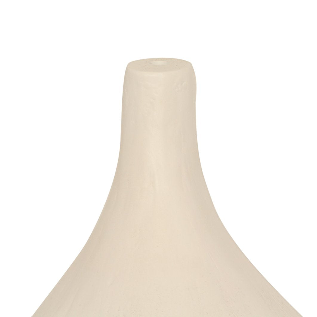Modernist Urn-White Plaster & Modernist Vase-White Plaster, Set of 2