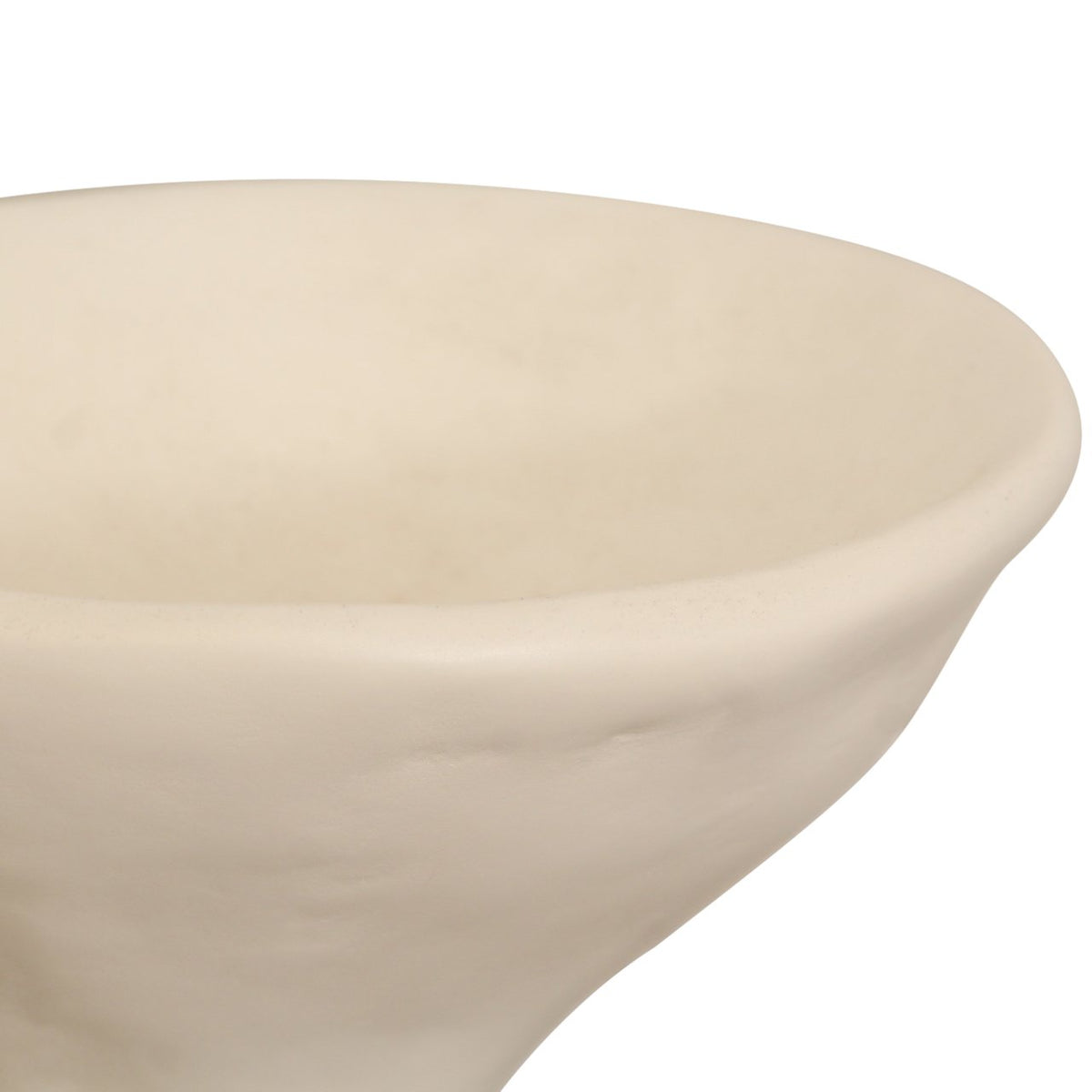 Modernist Urn-White Plaster & Modernist Vase-White Plaster, Set of 2